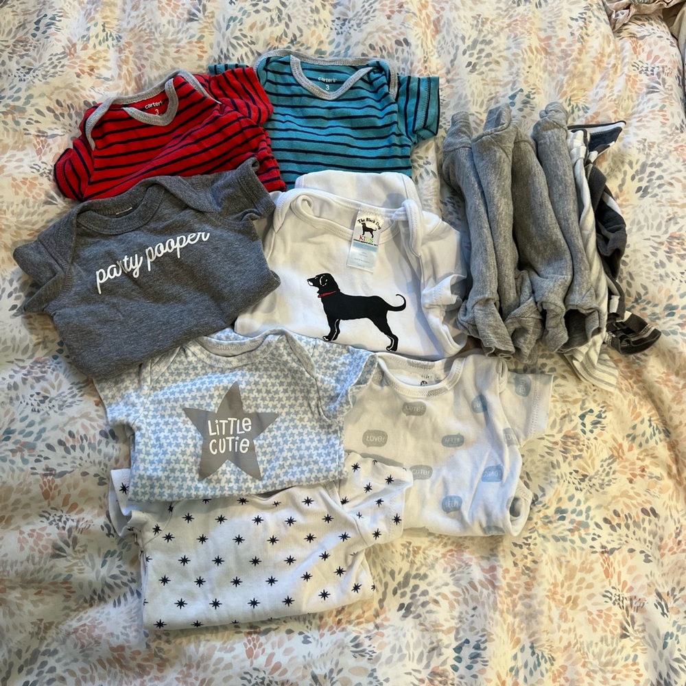 0-3 Month Old Boy Onesies
